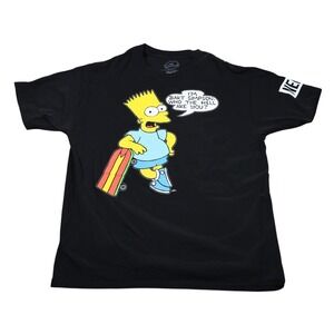 Bart Simpson‎ Shirt Mens Large Black Neff Simpsons Skateboard Graphic Tee 2010s